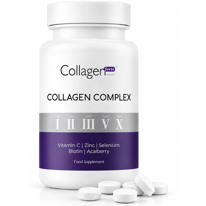 5 Tip Kolajen Complex Tip 1,2,3,5 & Tip 10 + Açai, 90 Tablet "LİLA"