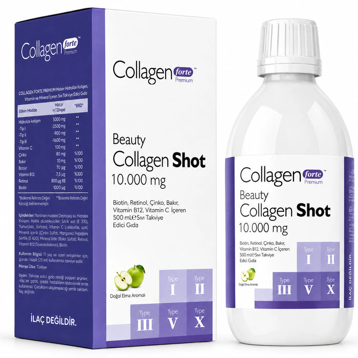 Collagen Shot 5 Tip Sıvı Kolajen, 500 ml