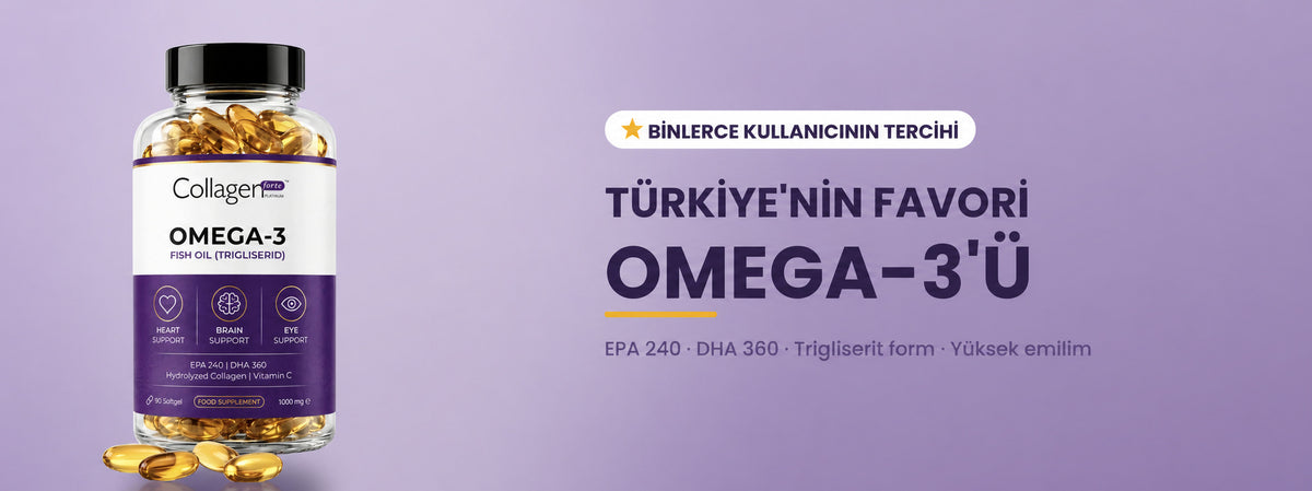 Turkiye'nin favori Omega-3'u - Collagen Forte Omega-3 Premium Fish Oil
